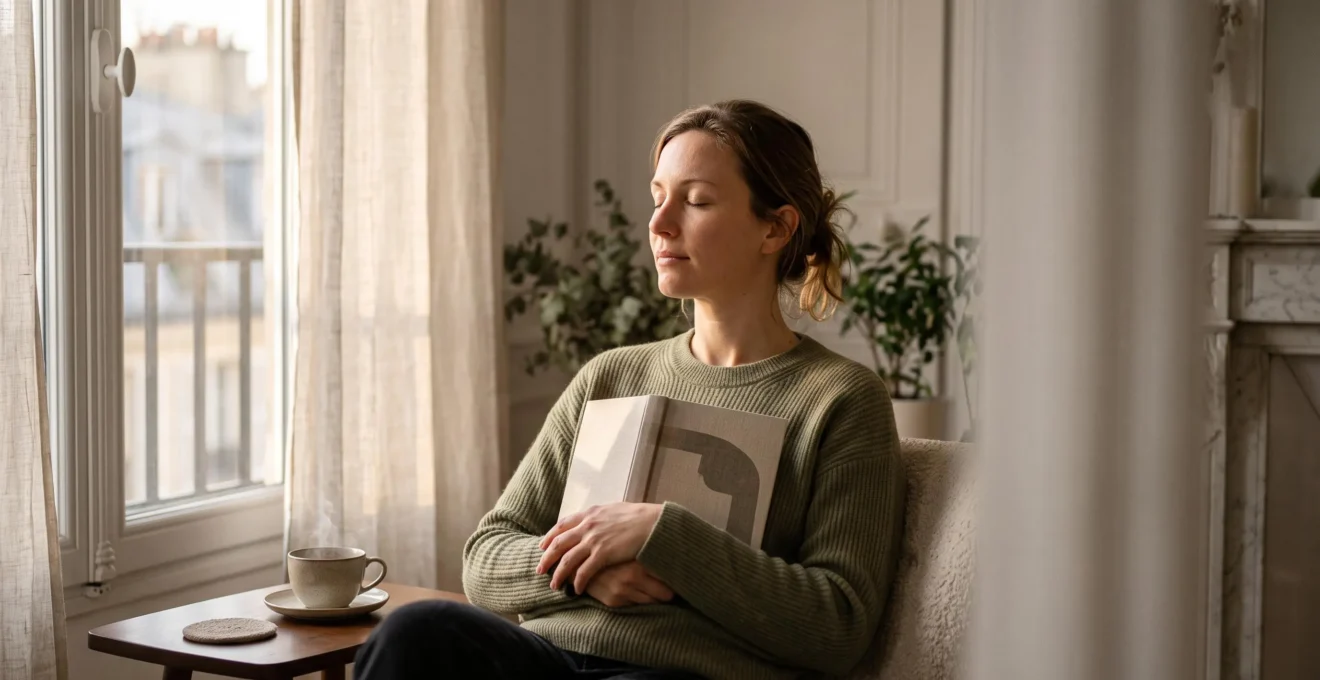 Personne lisant un livre dans un cadre paisible, illustrant les bienfaits de la lecture sur la santé mentale